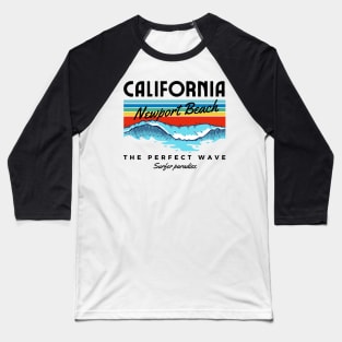 Retro Newport Beach California Baseball T-Shirt